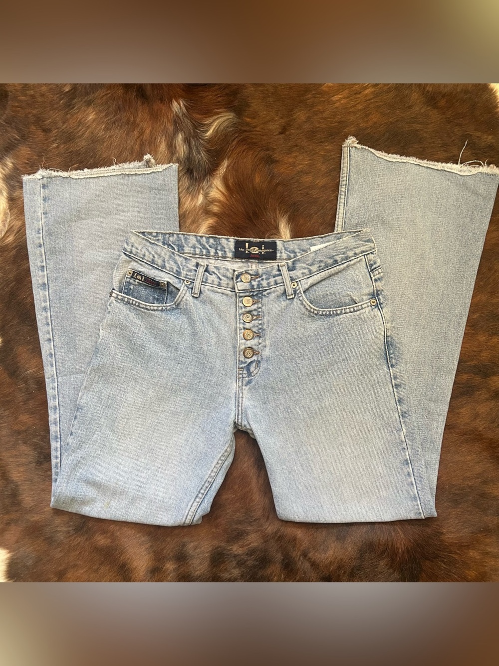 Y2K light wash low rise jeans